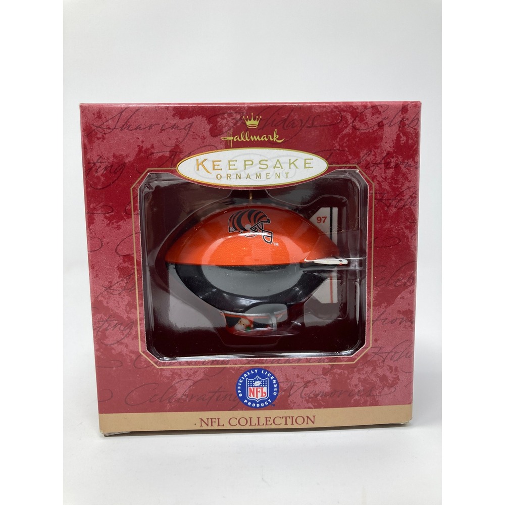 Hallmark Ornament Cincinnati Bengals 1997 Orange Black Blimp Excellent QSR5325